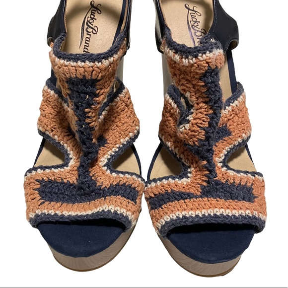 Lucky Brand Crochet Platform Wedges - Picture 3 of 12